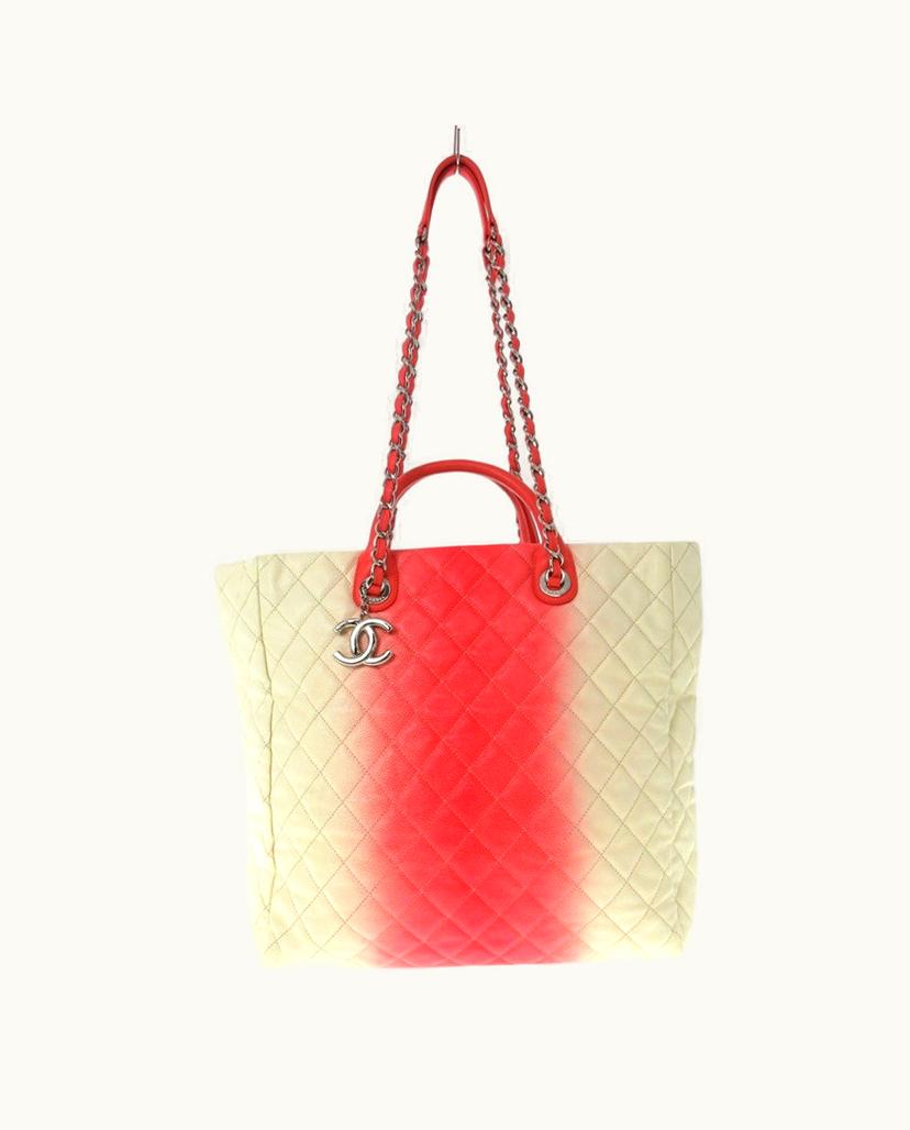 Chanel Chanel Matelassé Tote Bag Beige Leather