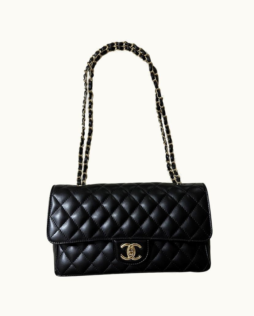 Chanel Chanel 11.12 Women's Classic Leather Shoulder Bag in Black