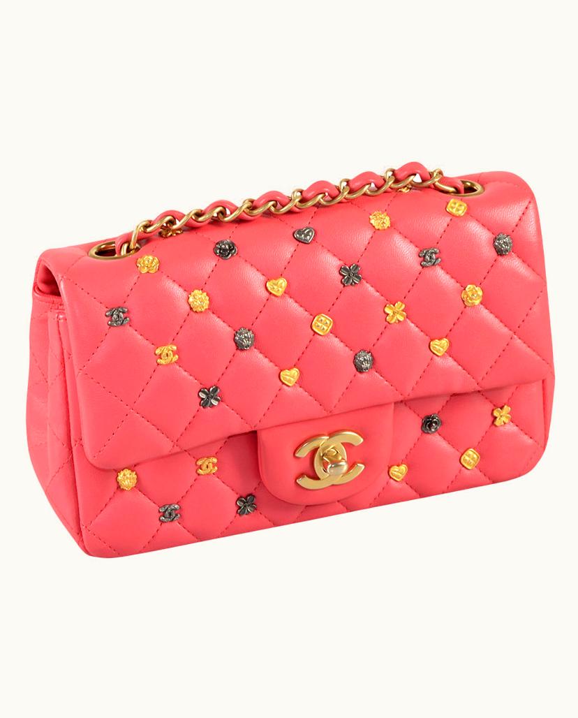 Chanel Chanel Lucky Charm Mini Flap Bag Lamb Leather Pink