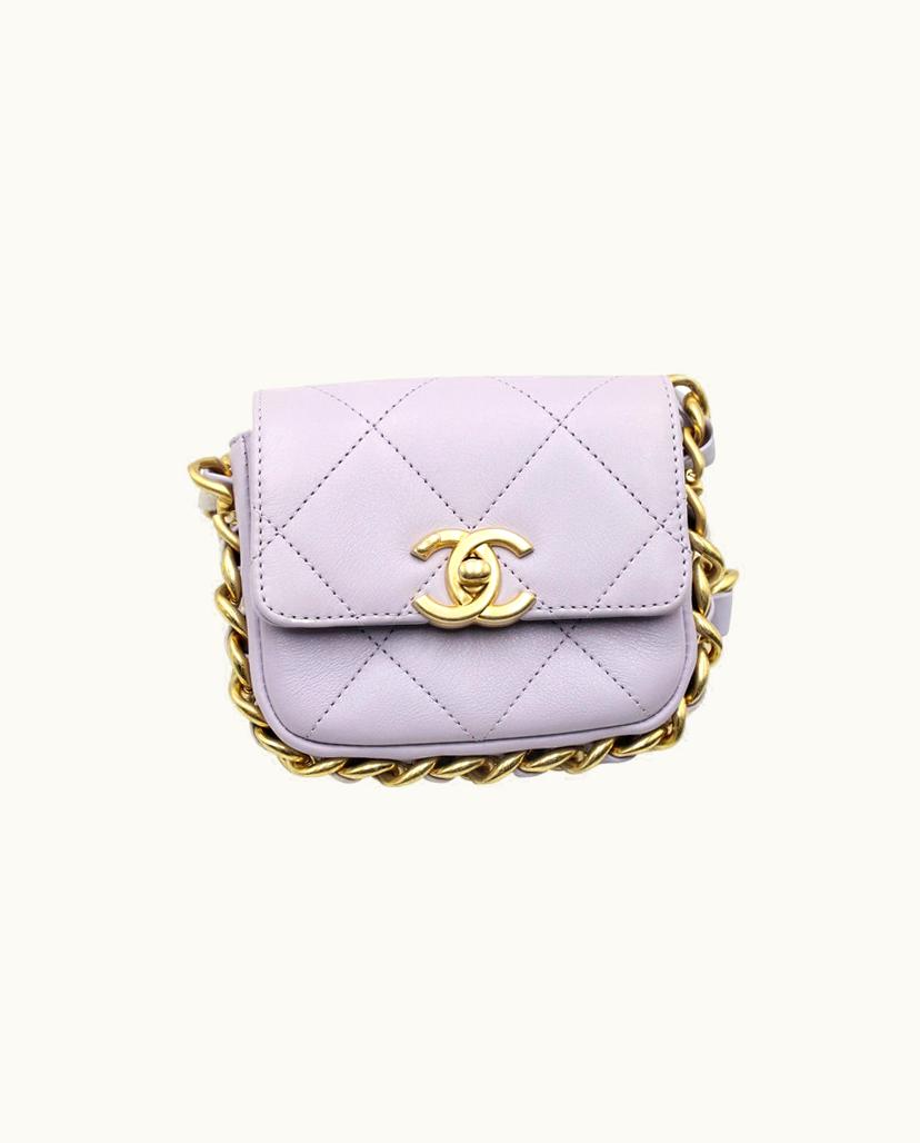 Chanel Chanel Women's Tote Bag Leather In Violet