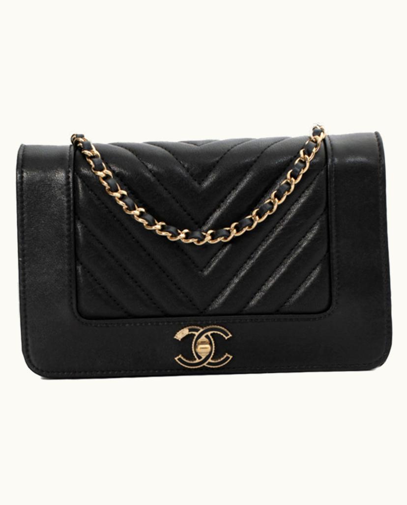 Chanel Chanel Miss Flap Leather Shoulder Bag Black