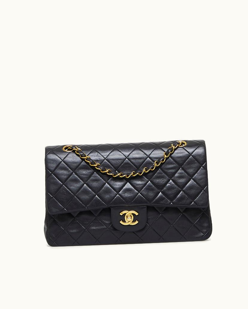 Chanel Chanel Classic Flap Shoulder Bag Lambskin Leather Black