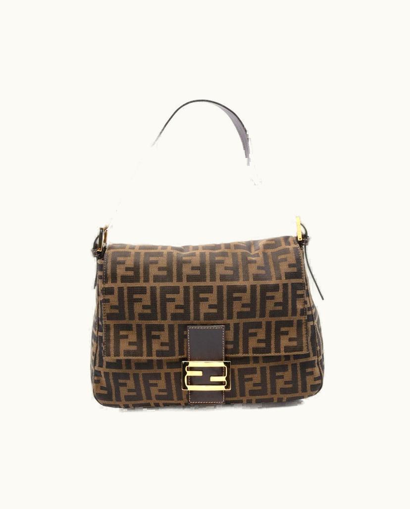 Fendi Fendi Mamma Baguette Shoulder Bag Leather In Beige