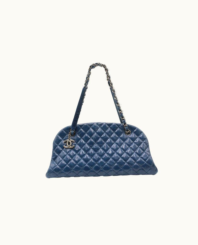 Chanel Chanel Mademoiselle Leather Bag Tote Dark Blue