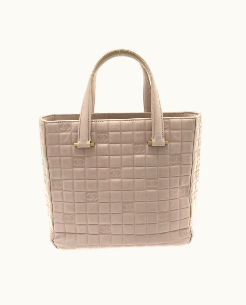 Chanel Chanel Women's Chocolate Bar Tote Bag Canvas In Fuchsia