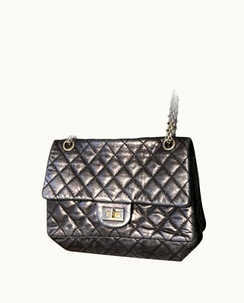 Chanel Chanel Mademoiselle 2.55 Leather Sac in Iridescent Black
