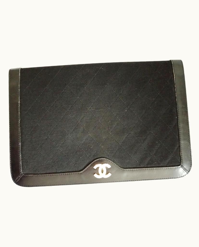 Chanel Chanel Women's Clutch Bag Jersey In Black