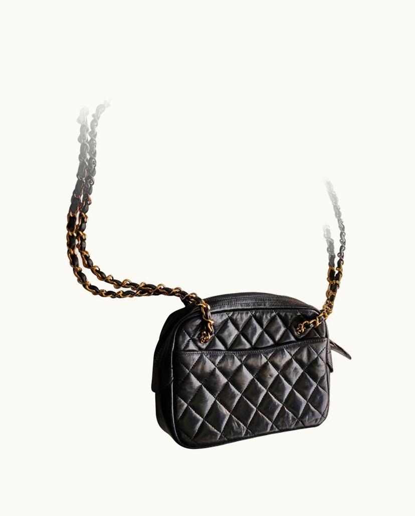 Chanel Chanel Women's Camera Bag Leather In Blue