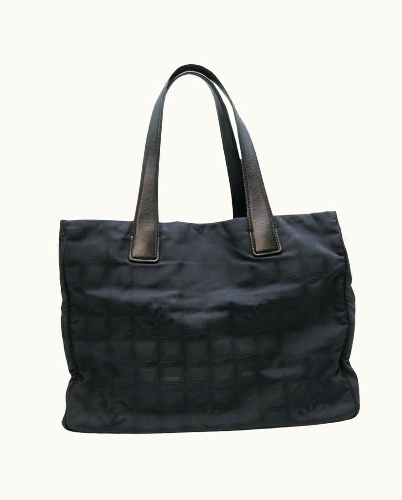 Chanel Chanel Travel Line Shoulder Bag Canvas Black