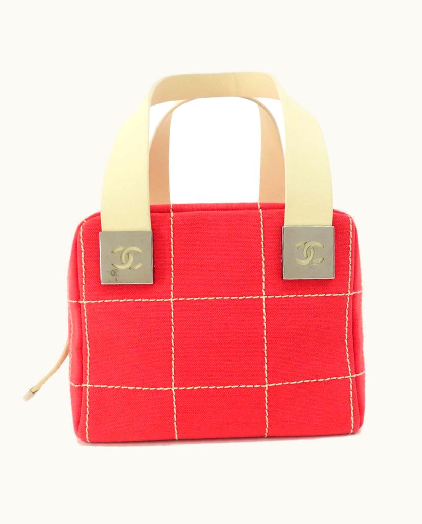 Chanel Chanel Women's Handbag Canvas In Red