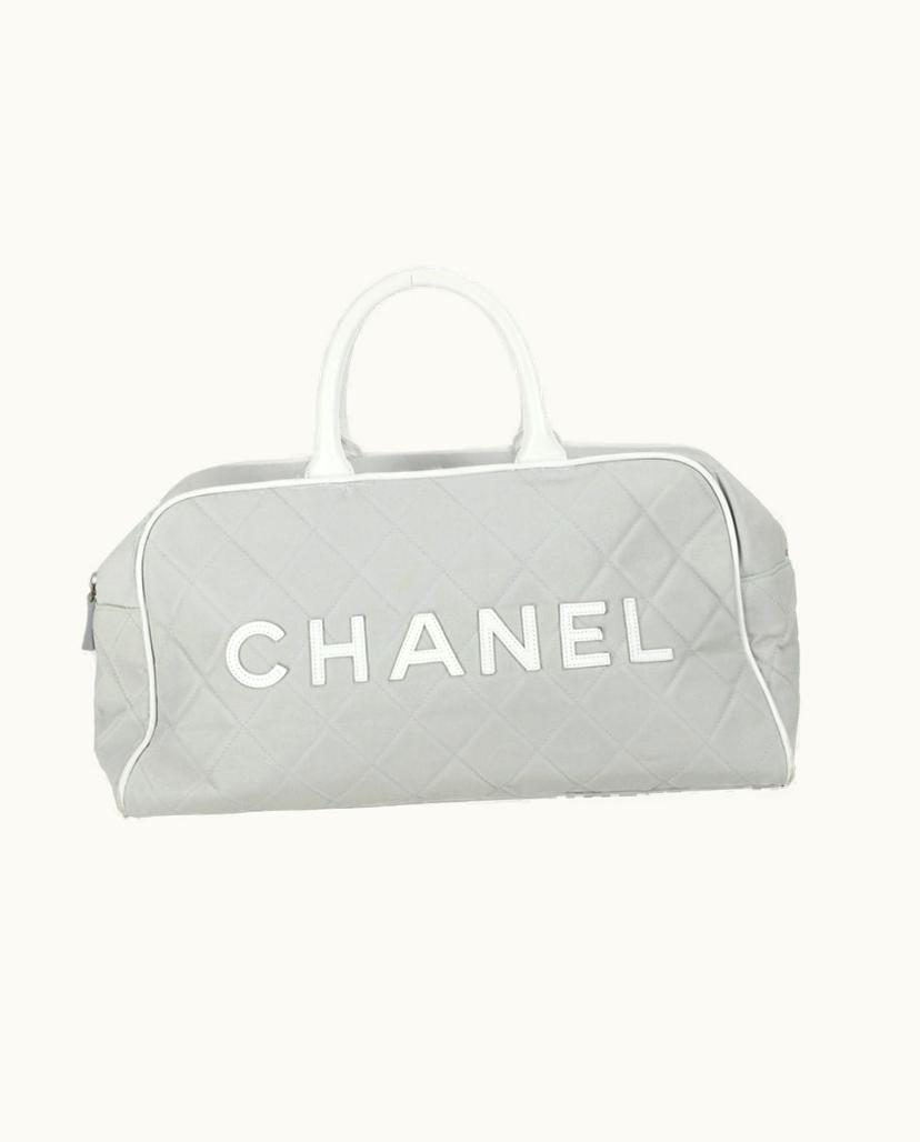 Chanel Chanel Quilted Bowling Bag Women's Handbag Grey
