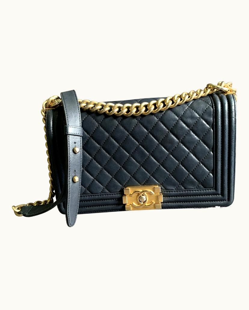 Chanel Chanel Boy Timeless Classique Medium Shoulder Bag Black