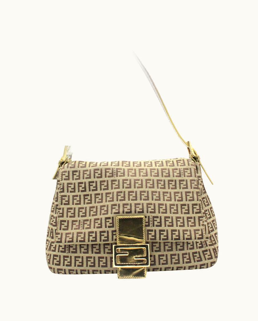 Fendi Fendi Women's Mamma Baguette Canvas In Ochre