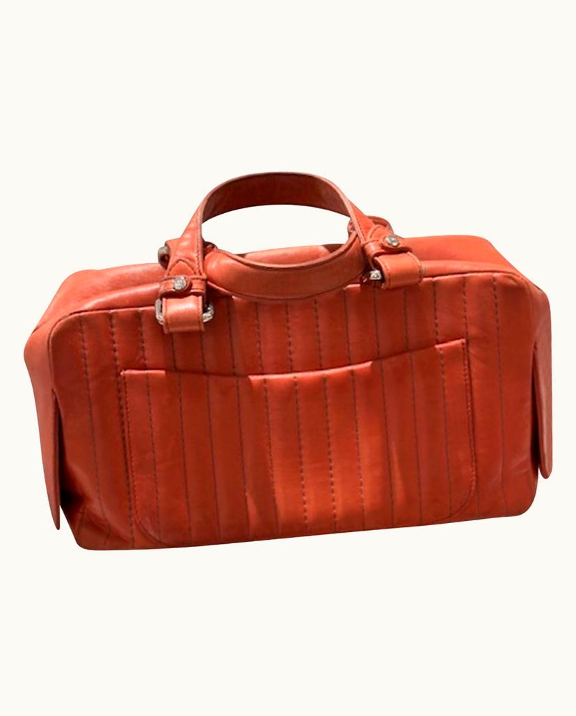 Chanel Chanel Classic Flap Handbag Leather In Coral