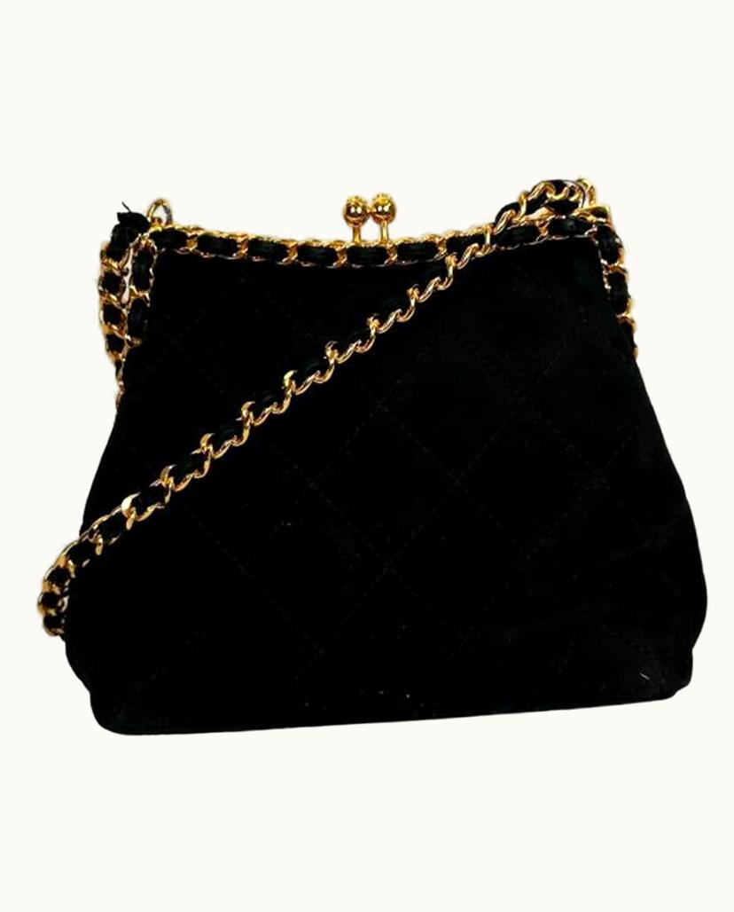 Chanel Chanel Classic Crossbody Bag In Black Suede
