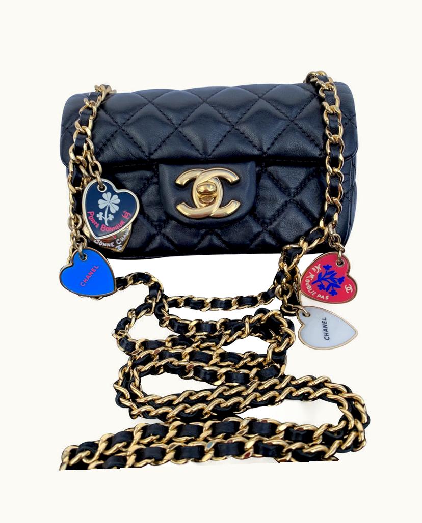 Chanel Chanel Nappa Leather Women's Necklace in Black