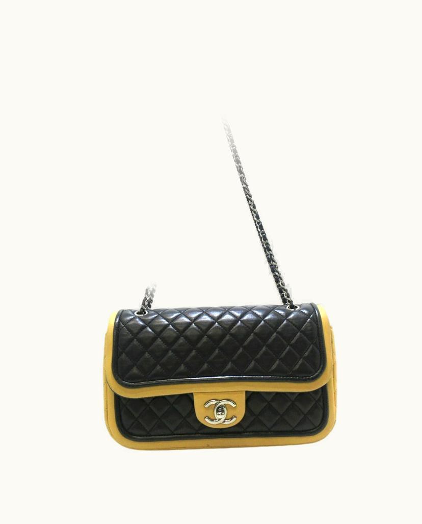 Chanel Chanel Single Flap Bag Leather Shoulder Bag Black