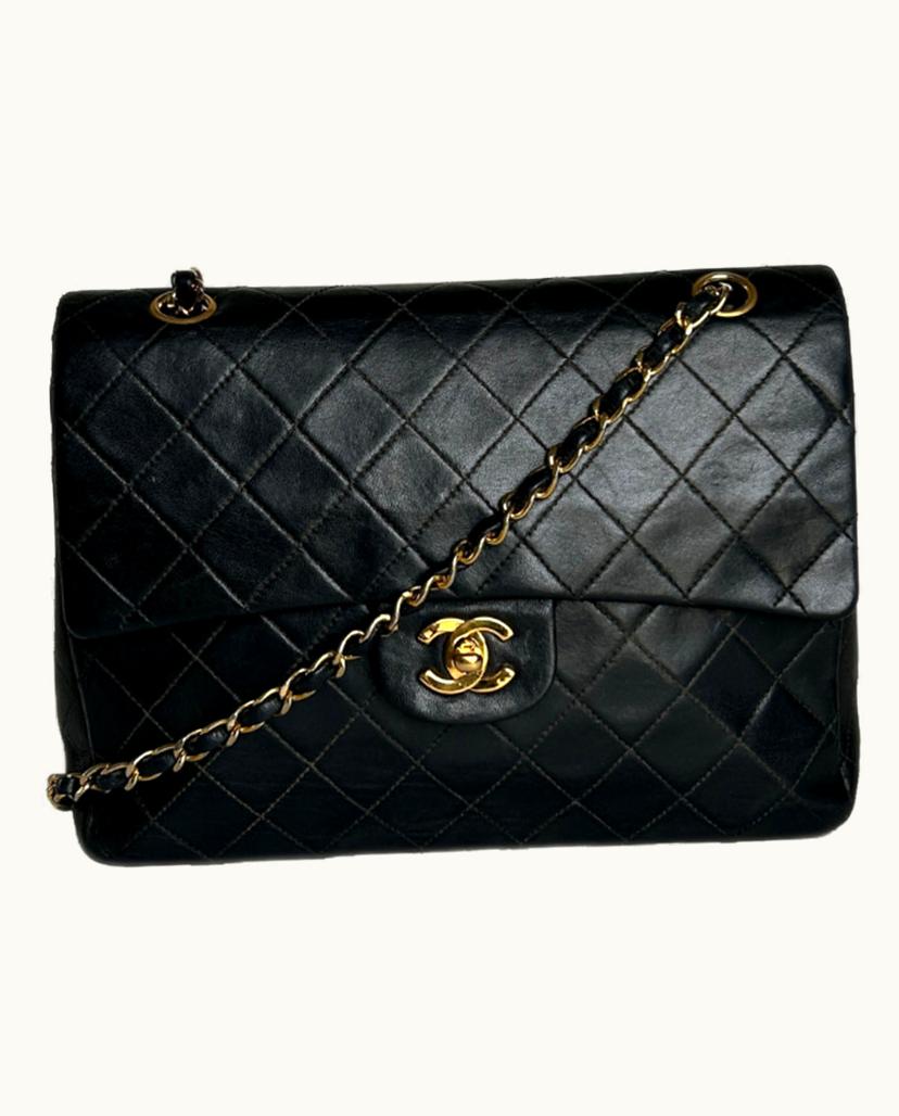 Chanel Chanel Classic Square Flap Bag Lambskin Leather Black