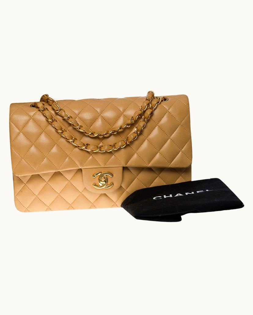 Chanel Chanel Timeless Classic Women's Leather Shoulder Bag in Beige