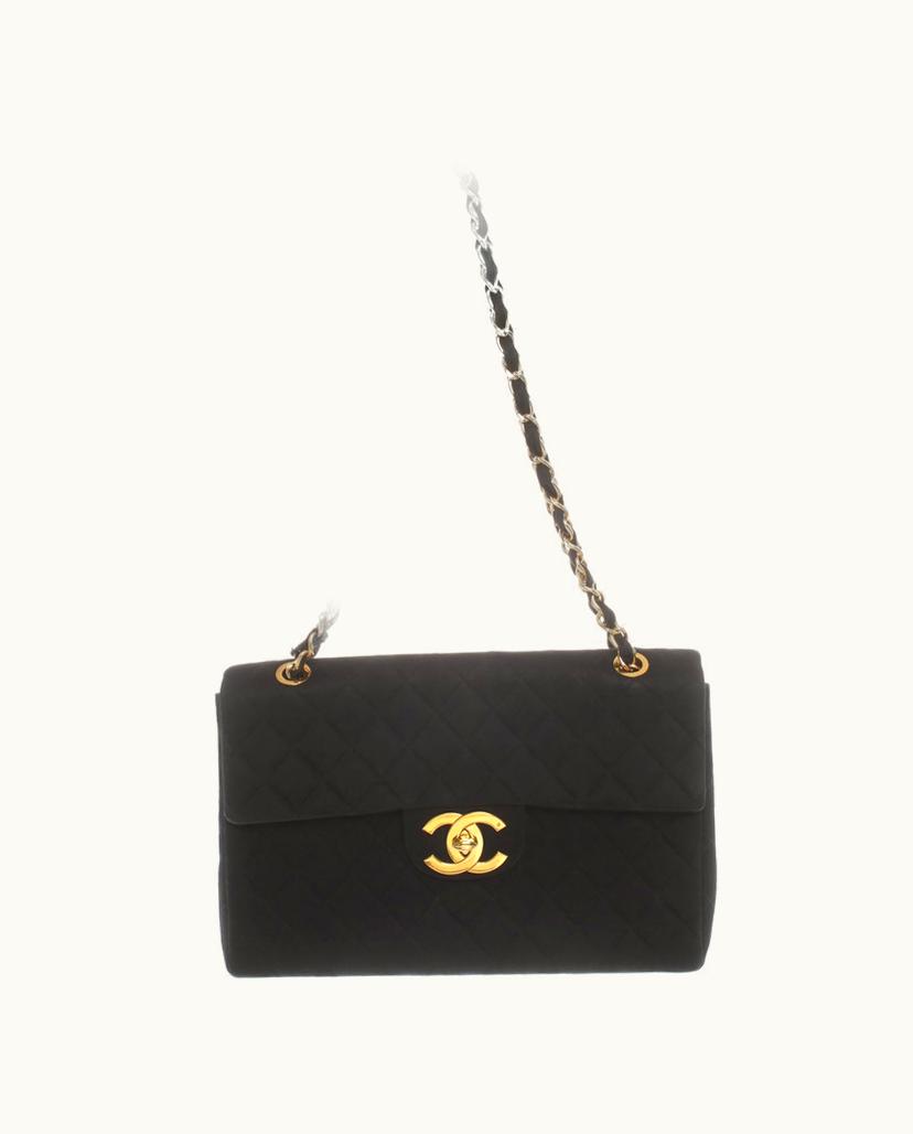 Chanel Chanel Classic Flap Bag Medium Black Diamond Quilted Gold Hardware