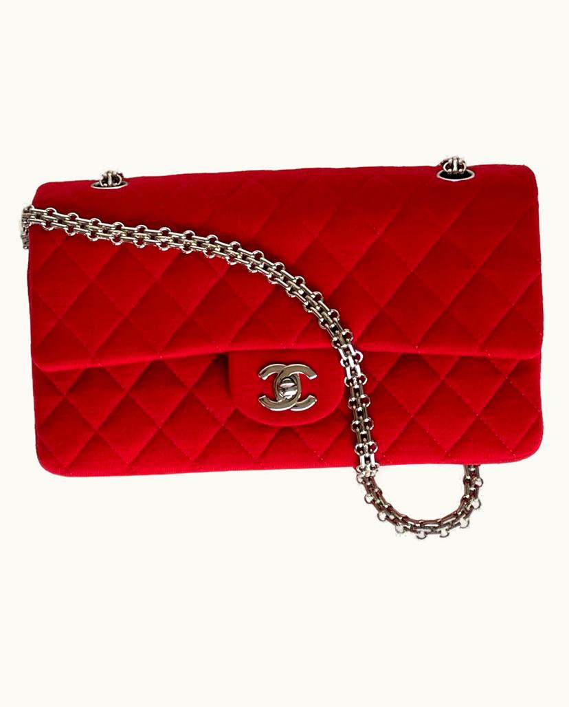 Chanel Chanel Women's Flap Bag Jersey In Red