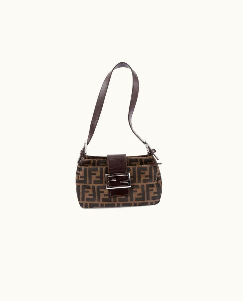 Fendi FENDI Zucca Mini Shoulder Bag In Brown