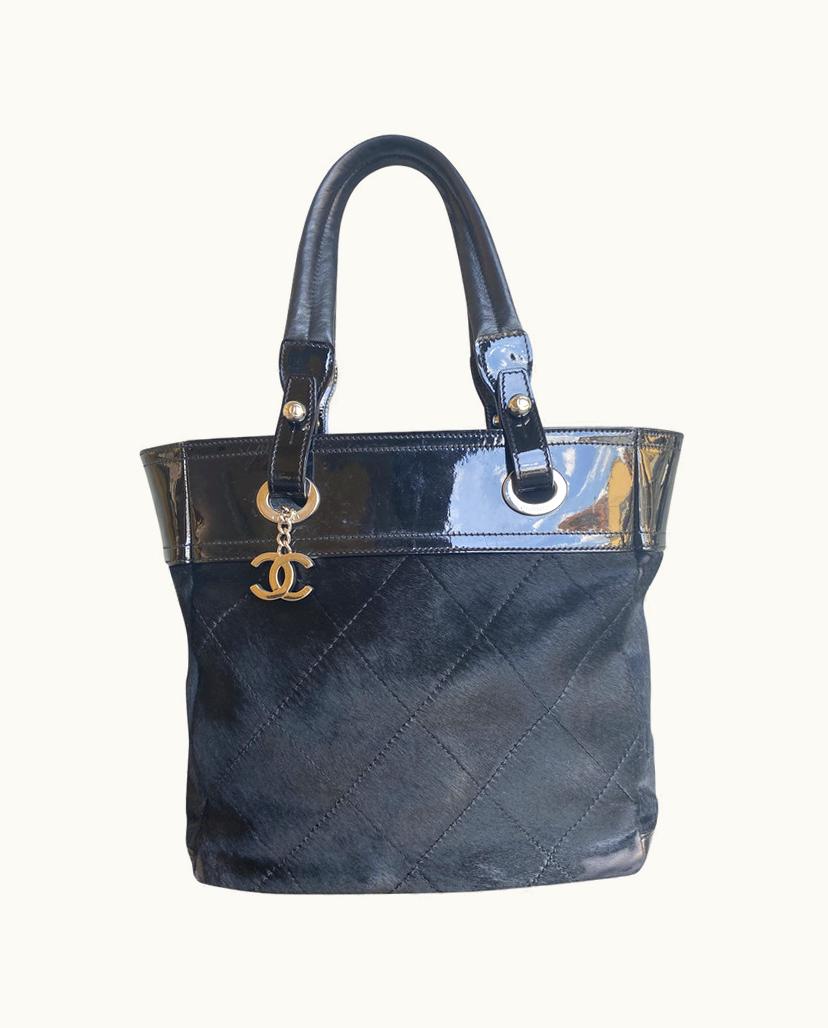 Chanel Chanel Medium Shoulder Bag Leather and Pony Hair Black