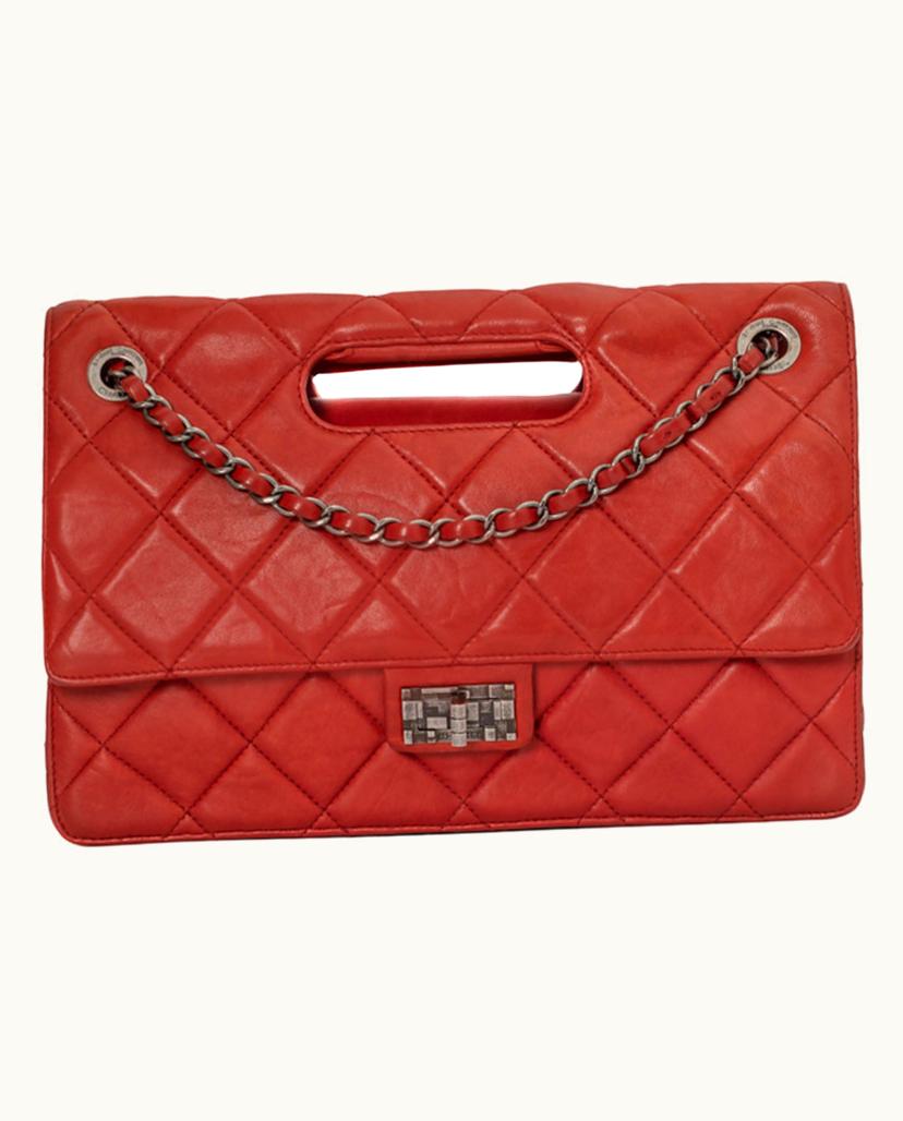 Chanel Chanel 2.55 Leather Shoulder Bag in Red