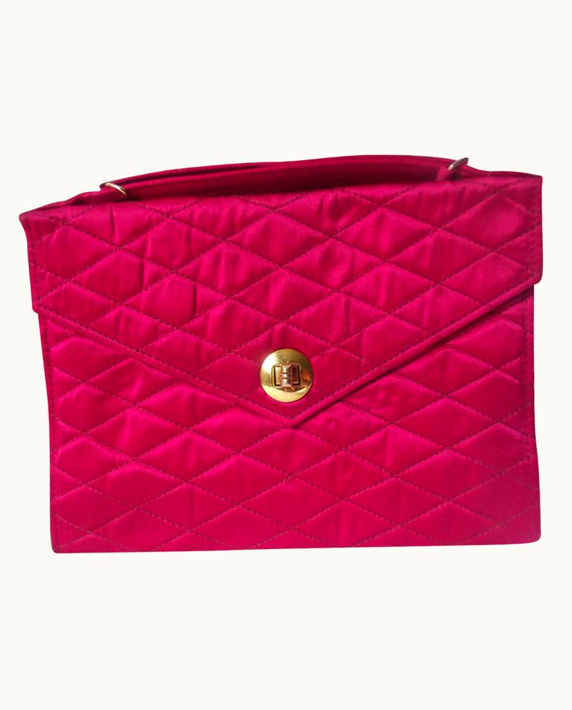 Chanel Chanel Women's Flap Bag Silk In Fuchsia