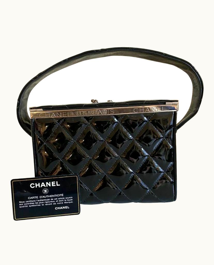 Chanel Chanel Special Edition Box Bag Patent Leather Black