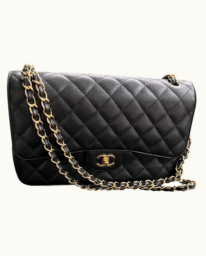 Chanel Chanel Classic Flap Bag Oversized Leather Black