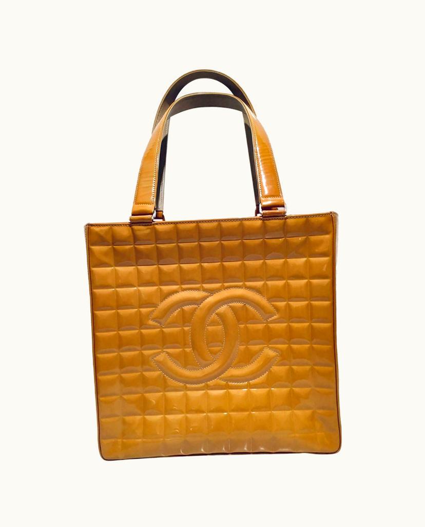 Chanel Chanel Women's Handbag Patent Leather In Yellow
