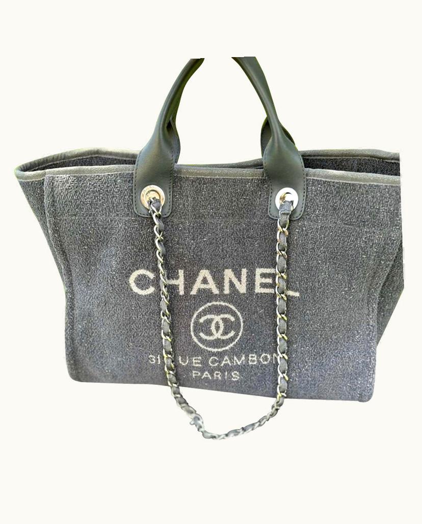 Chanel Chanel Deauville Tote Bag Medium Black