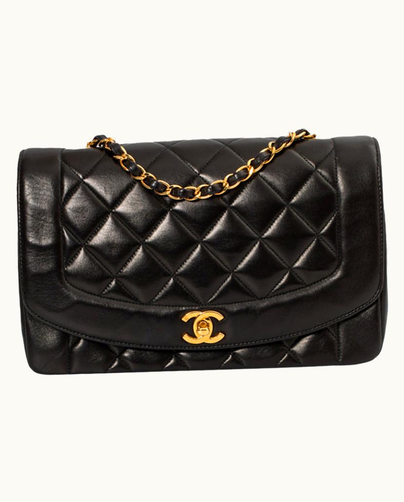 Chanel CHANEL Diana Classic Leather Shoulder Bag in Black