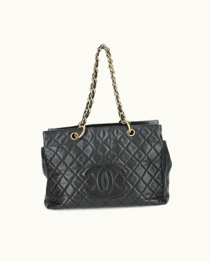 Chanel CHANEL Grand Shopping Tote Caviar Leather Black