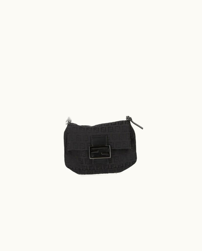 Fendi FENDI Mini Mamma Zucchino Baguette Bag in Black