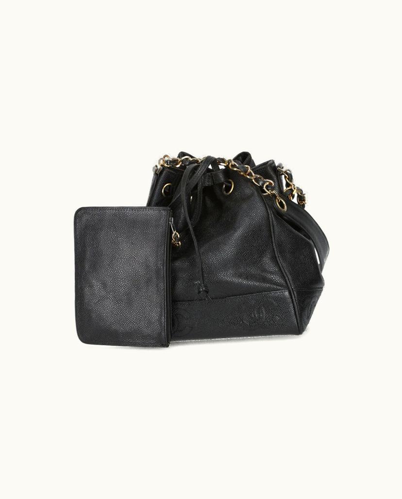 Chanel Chanel Caviar Bucket Bag Leather In Black