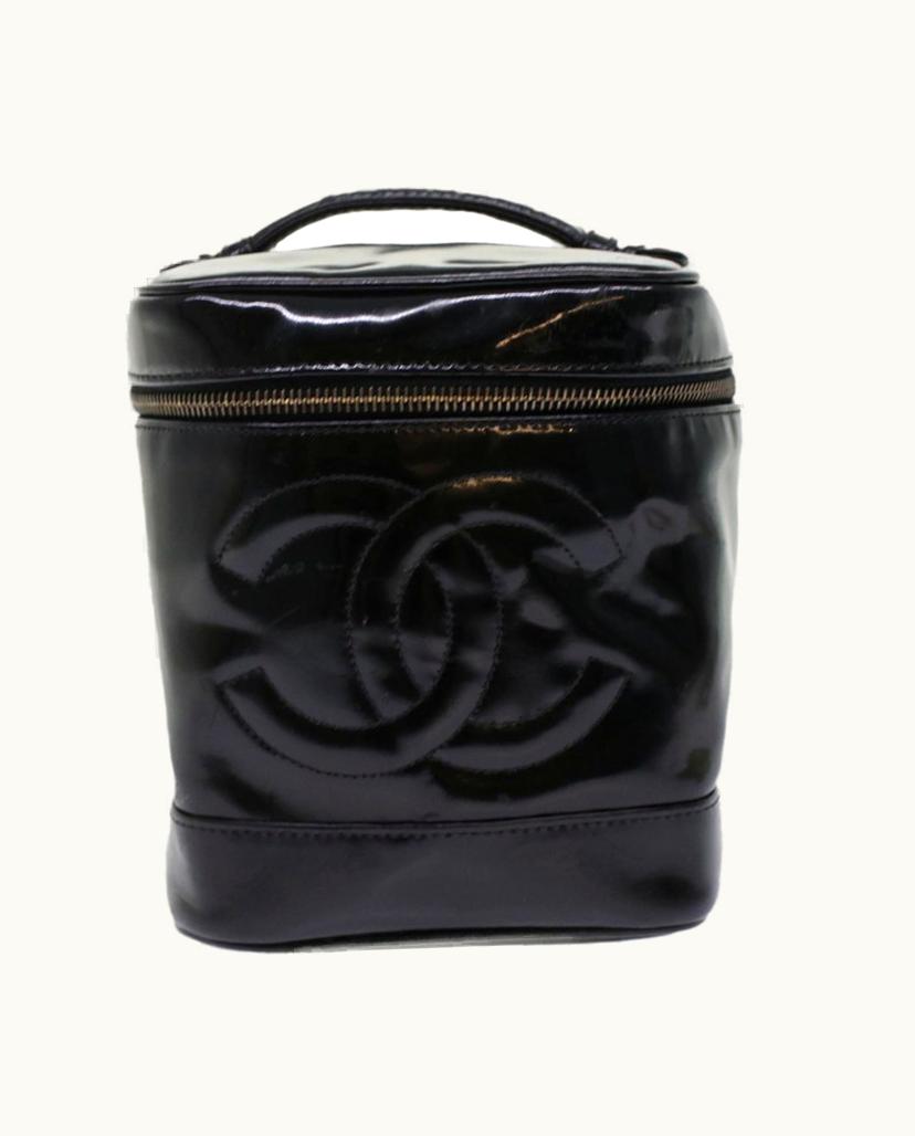 Chanel Chanel Women's Vanity Case Patent Leather In Black