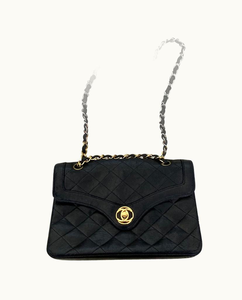 Chanel Chanel Vintage Sac V Black Leather Bag