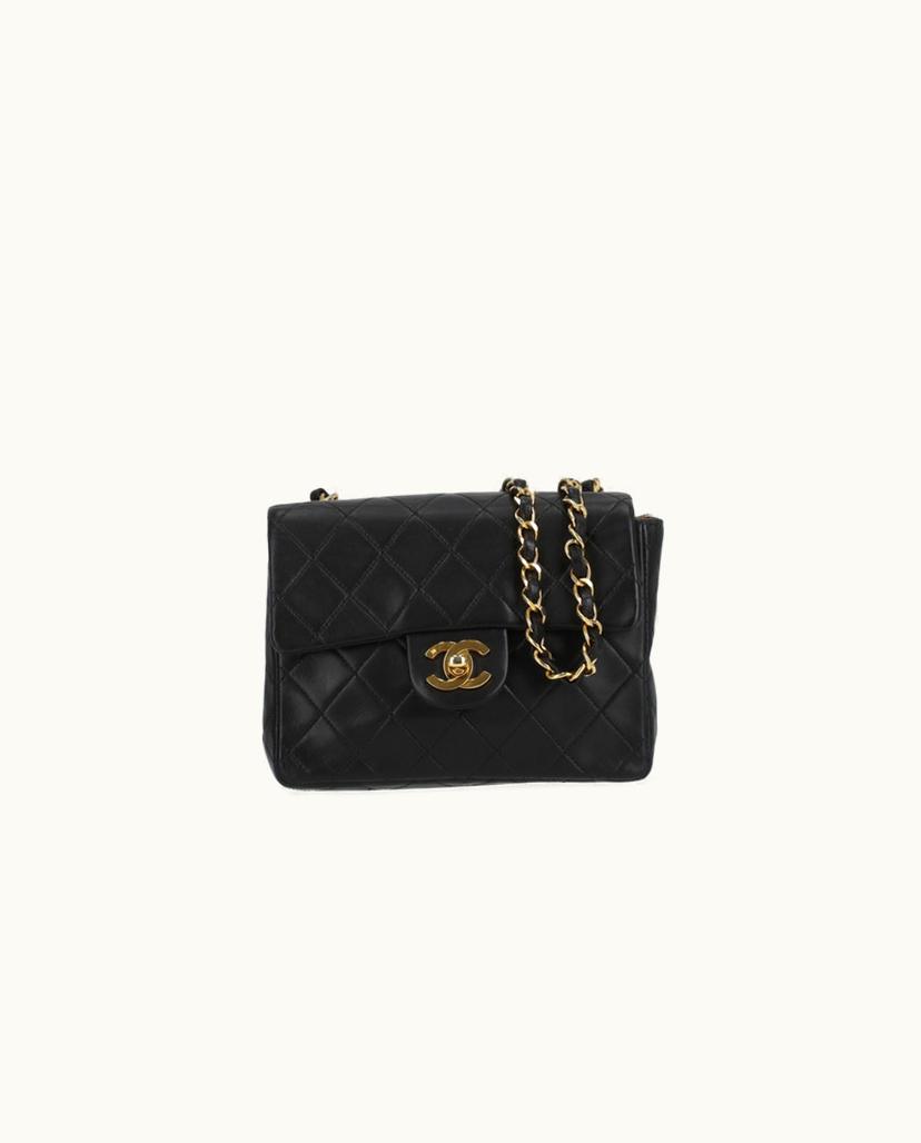 Chanel CHANEL Quilted Single Flap Bag Gold-tone Black