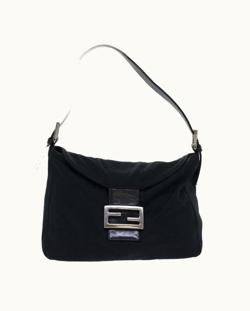 Fendi Fendi Mamma Baguette Shoulder Bag in Black Synthetic