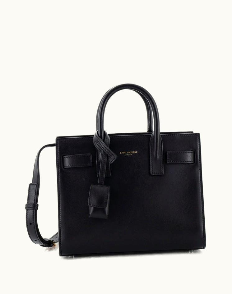 Saint Laurent Saint Laurent Sac De Jour NM Bag Leather Nano Black Aged Gold