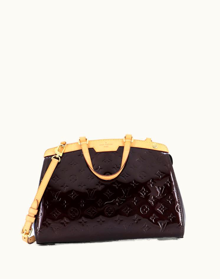 Louis Vuitton Louis Vuitton Brea Handbag Monogram Vernis MM Patent Leather Brown