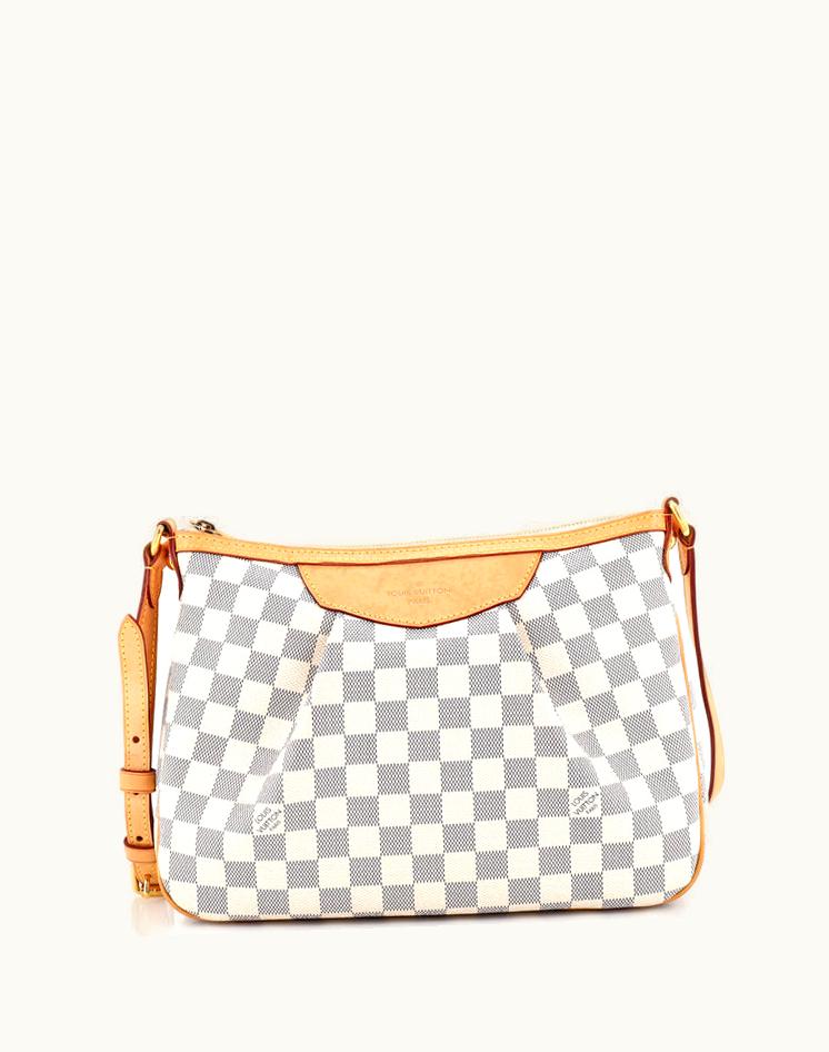 Louis Vuitton Louis Vuitton Siracusa Handbag Damier PM Coated Canvas White