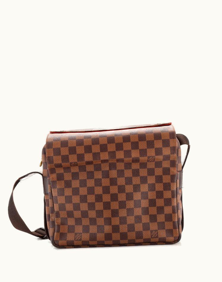 Louis Vuitton Louis Vuitton Naviglio Handbag Damier Canvas Coated Brown