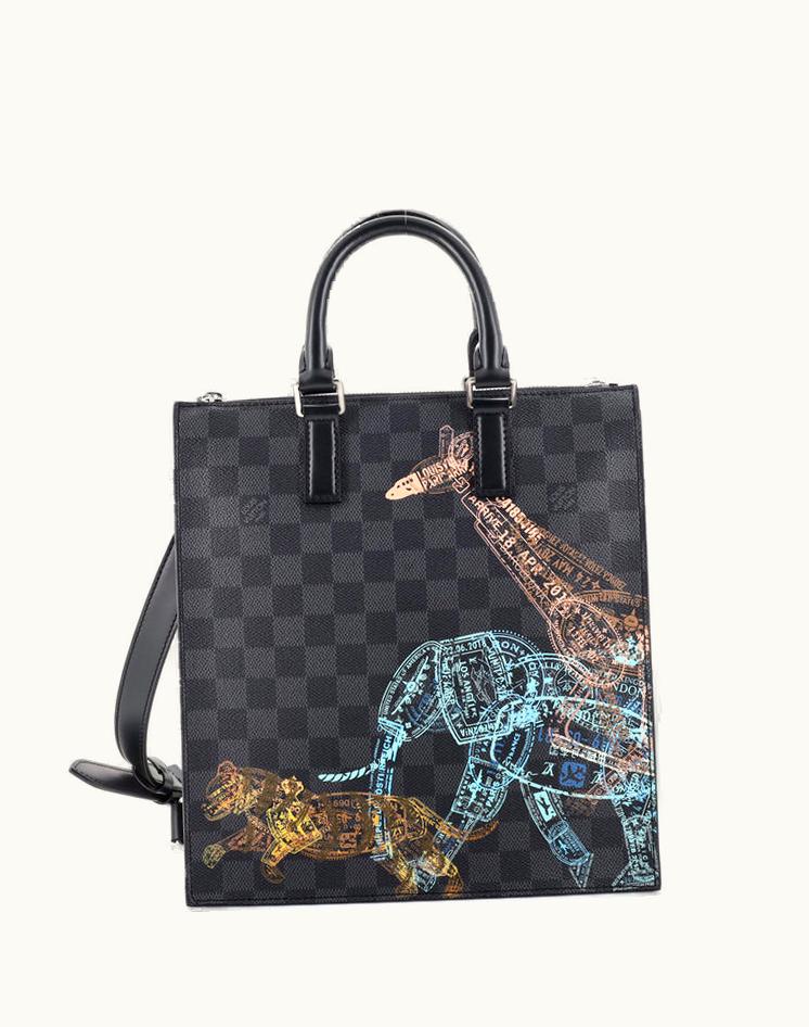 Louis Vuitton Louis Vuitton Sac Plat Cross Bag Limited Edition Wild Animals Damier Graphite