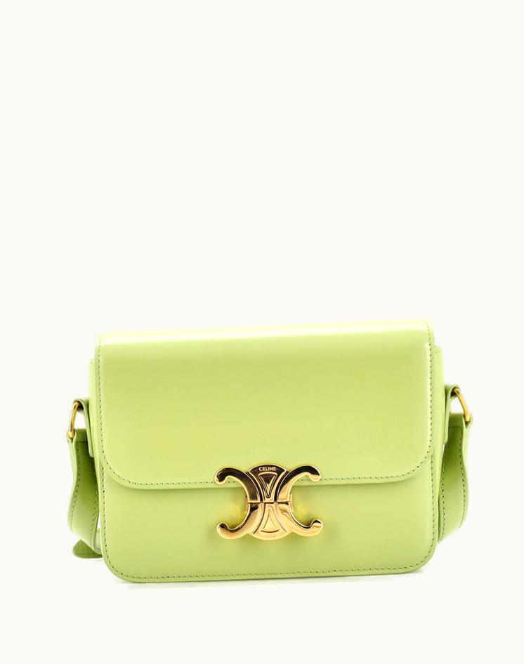 Celine Celine Triomphe Shoulder Bag Smooth Calfskin Teen