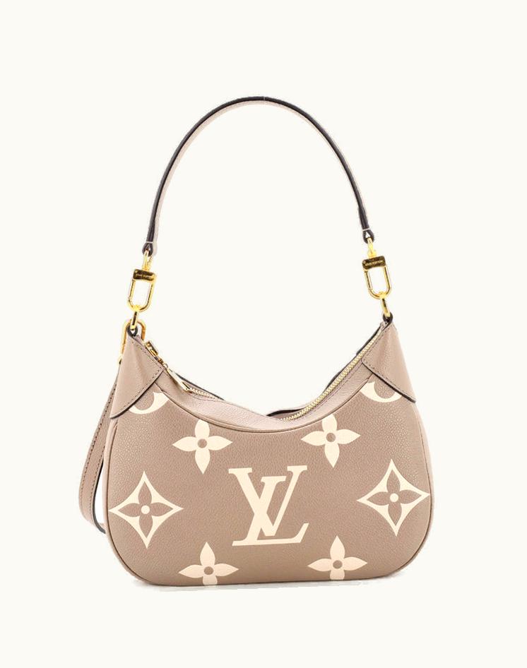 Louis Vuitton Louis Vuitton Bagatelle NM Handbag Bicolor Monogram Empreinte Giant Leather Microfiber Gold