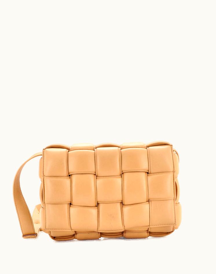 Bottega Veneta Bottega Veneta Cassette Crossbody Bag Padded Maxi Intrecciato Leather in Neutral