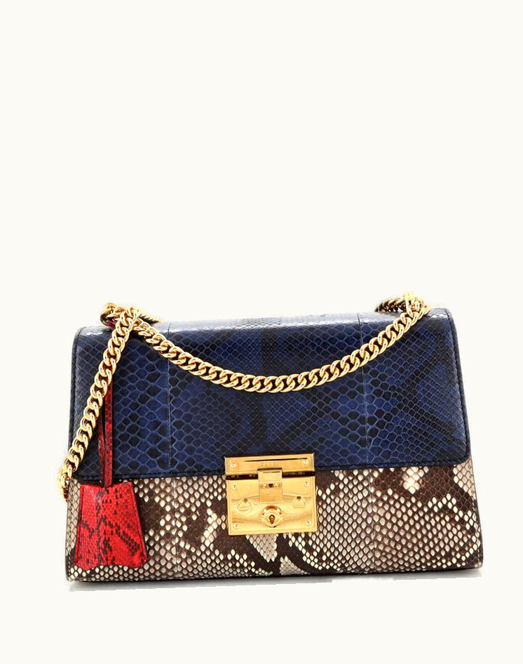 Gucci Gucci Padlock Shoulder Bag Python Medium